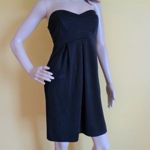 Pitaya black sweetheart strapless dress